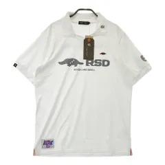 サイズ：L ROUGH&SWELL ラフアンドスウェル  襟付き 半袖Tシャツ  ホワイト系 [240101500389] ゴルフウェア メンズ ストスト
