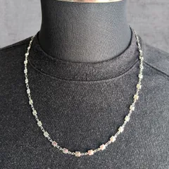 60cm 長め ステンレス刻印付き スタッズチェーンネックレス デザインチェーンネックレス シルバー メンズ レディース アクセサリー ファッション ジュエリー ロングチェーンネックレス