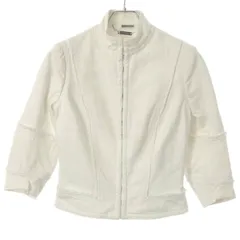 ALEXANDER McQUEEN アレキサンダーマックイーン スタンドカラーカットオフデニムジャケット 426198 QGM13 ホワイト 38のサムネイル