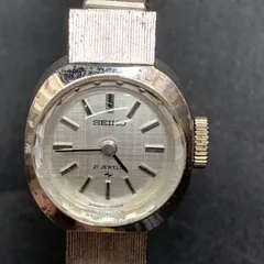 I318 可動 アンティーク 稼働品 SEIKO 21JEWELS 11-0340 セイコー 手巻 レディース 腕時計 21石 ヴィンテージ ウォッチ 手巻き時計 21 JEWELS シルバー 社外ブレスベルト