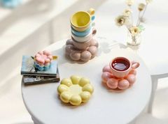 ミニチュア tea time ティータイムセット ミニチュアカップ コーヒーカップセット ティーカップセット キッチンミニチュア ドールハウス用ティーカップ ディスプレイ用ミニカップ コレクションアイテム ミニチュア食器 可愛らしいティーカップ