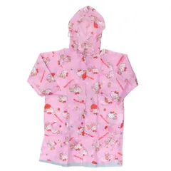 【メール便】ハローキティ 子供用 レインウェア リュック ランドセルが背負えるレインコート いつもいっしょのお友だち サンリオ スケーター キッズ 子ども用 雨合羽 キャラクター グッズ 