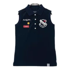 サイズ：00 PEARLY GATES パーリーゲイツ  ノースリーブポロシャツ  ネイビー系 [240101288778]# ゴルフウェア レディース ストスト