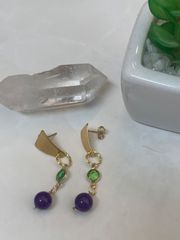 アヤメジェイド（紫翡翠・ひすい）ピアス