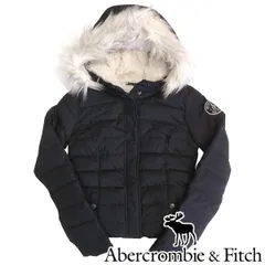 【訳あり・アウトレット】 アバクロ Abercrombie&Fitch アバクロンビー＆フィッチ レディース 中綿　ファー付　ジャケット ネイビー アメカジ ブランド ファッション インポート カジュアル ヴィンテージ スタイル 正規 商品