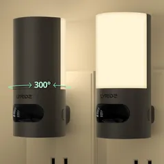【特価セール】人感センサーライト 足元灯 コンセント 超高輝度150ルーメン 300°回転可 明るさ調節・点灯時間設定可能 フットライト 省エネ 室内 廊下 寝室 センサーライト 玄関 階段 Lyridz 電球色 (2個入り)
