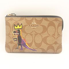 新品未使用 COACH コーチ バスキアコラボ 恐竜 長財布 シグネチャー