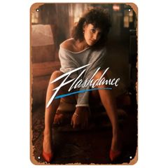 【790】新品 レトロ ブリキ看板 ★ FLASHDANCE ★ フラッシュダンス ピッツバーグ 青春映画 ダンサー アメリカン雑貨 ガレージ フェンス ヴィンテージ