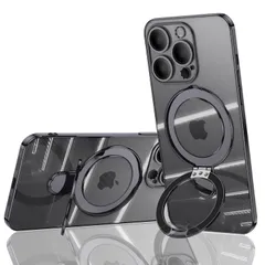 【在庫処分】6.1” 用 Pro ケース MagSafe対応 クリア リング付き メッキ仕上げ 15 レンズカバー付き ソフトTPU 耐衝撃 傷に強い背面 ワイヤレス充電 iPhone ストラップホール付き アイフォン15 Pro 磁気 カバー JOOBOY