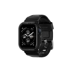 【新品】 Spigen Apple Watch 45mm | 44mm 一体型 バンド ケース 【 Apple Watch 9 / 8 / 7 / SE2 / SE / 6 / 5 / 4 対応 】 カバー 耐衝撃 PC TPU 二重構造 スポーツバンド  0