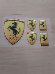 海外　FERRARI  フェラーリ ロゴ  跳ね馬  KIT 3D  ステッカー　5枚セット