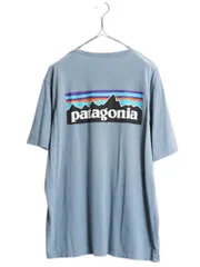 【お得なクーポン配布中!】 パタゴニア 両面 プリント 半袖 Tシャツ メンズ L / 20年製 アウトドア P6 バックプリント ボックスロゴ クルーネック カットソー シンプル
