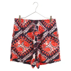 VALENTINO (ヴァレンチノ) 22AW Bandana Drawsting Logo Bermuda Shorts バンダナ柄 ドローストリング ハーフパンツ ショーツ ネイビー/レッド 1V3RDC608KWのサムネイル