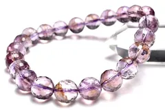 【１点物】希少◇バイカラー アメトリン　8.5mm　128面カット ブレスレット _MA2052