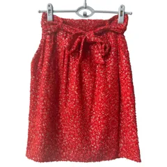 DD114 EPOCA エポカ ひざ丈スカート レッド レディース 40サイズ