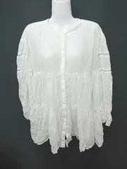 ◇ ⊂ SHIPS シップス シャツ 長袖 チュニック サイズ表記なし ホワイト レディース E  【1503040007668】