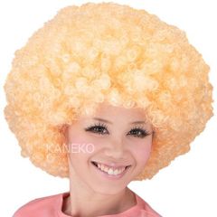 [イベント コスプレ] スーパーアフロ （ゴールド） [アフロヘアー ウィッグ かつら カツラ ウイッグ コスプレ ダンス 仮装グッズ イベント]【C-0161_983257】