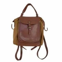 イルビゾンテ IL BISONTE レザーキャンバスバックパック レディース  無のサムネイル