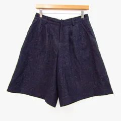 クミキョク ショートパンツ ウール/シルク混 ストレッチ ブランド ボトムス レディース 2サイズ ネイビー 組曲 【中古】