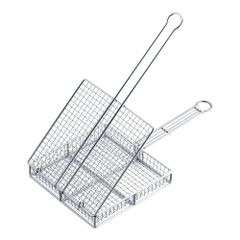 Size:小_PatternName:蓋付き 遠藤商事 TKG 焼き網蓋つき 全長480mm 間口×奥行×高さ(mm)240×240×55 とり肉などこんがり美味しく焼ける キャンプやアウトドアに便利 業務用 DYK7802
