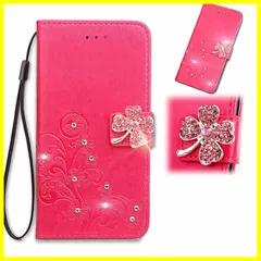 に適用するXperia 5 III SO-53B SOG05 ケース 手帳型 ノートブック型携帯電話保護カバー多機能携帯電話ホルスター財布携帯電話ホルダーバンプパターンテクスチャ耐久性摩擦耐性携帯電話ケース男性と女性に適した多色オプション (z四つ葉のクローバ