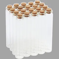 ルボナリエ 小瓶 コルク瓶 コルク栓 ガラス瓶 ガラス ミニボトル 容器 小分け５ml-30ml 20本 (クリア 30ml) [クリア 30ml]