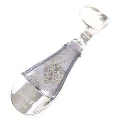 美品 ベルルッティ シューホーン キーホルダー カリグラフィー レザー ネイビー 美品▽BERLUTI ベルルッティ フルスクリットレザー カリグラフィ