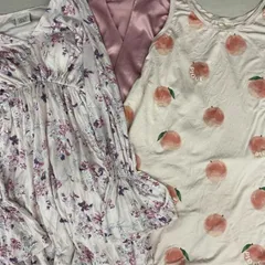 【東店77-1317-2505】GELATO PIQUE ルームウェア フラワープリントロングドレス GELATO PIQUE ルームウェア SET バラ売り不可