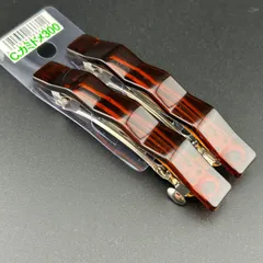 【新品】ネコポス◆ヘアアクセサリー バレッタ　ブラック　ブラウン 2本セット シンプル◆