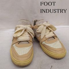 USED 古着 スニーカー FOOT INDUSTRY レザー 編み込み スニーカー