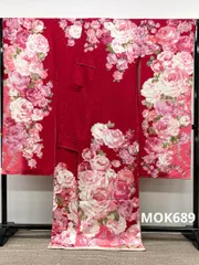 ブランド振袖 仮絵羽 LIZ LISA 刺繍 金彩 正絹 未仕立て品 八掛付き MOK689