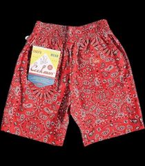 Cookman クックマン ルーズフィット イージー ショートパンツ (Paisley)bandana カラー：レッド