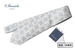 新品｜未使用｜エリコフォルミコラ｜ERRICO FORMICOLA｜スクエア柄シルクジャガードネクタイ