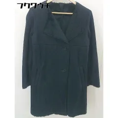 ■ JEANASIS ジーナシス 裏ボアファー 長袖 コート サイズF ネイビー レディース  【中古】 【1112290006170】のサムネイル
