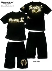 ① 日本製 セットアップ メンズ Tシャツ ハーフパンツ 上下 セット Vネック 金箔 ビター系 オラオラ 悪羅悪羅系 部屋着 ルームウェア 誕生日プレゼント 父の日 バースデープレゼント ギフト