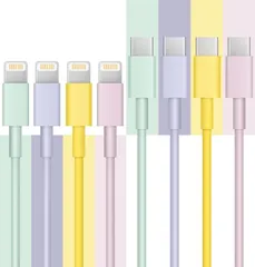 iPhone 充電ケーブル 4本セット [MFi 認証] 1.8M タイプC ライトニングケーブル 充電ケーブル USB-C to Lightningケーブル カラー iPhone 14/14 Plus/14 Pro/14 Pro Max/13/12/11