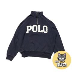 90s 古着 ポロスポーツラルフローレン スウェット ハーフジップ M