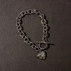 ☆ シルバー ☆ Sサイズ ☆ ビジューハートチャームマンテルチェーンブレスレット ブレスレット ハート レディース ハートブレスレット チェーンブレスレット マンテルブレスレット アクセサリー アクセ Diamond Hearts ダイヤモンドハーツ