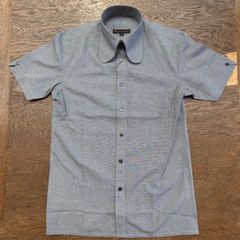 originaljohn ビーグルカラー半袖シャツ　　grey mods vintage fashion