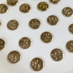 【20個】丸形　ハンドメイドタグ チャームパーツ