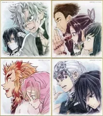 【中古】紙製品 全4種セット 「鬼滅の刃×ufotable Cafe 竈門炭治郎 立志編 特別編集版放送記念コラボレーションカフェ 柱合会議・蝶屋敷編 ランダム複製ミニ色紙」