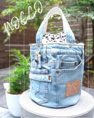 №719【DENIM✖️BIGsize ToteBAG⚮̈🩷】大きめ✨️デニム