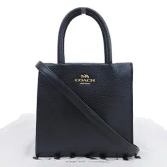 【本物保証】 超美品 コーチ COACH 斜め掛け ショルダーバッグ ハンドバッグ 2WAYバッグ レザー ブラック 黒 5692