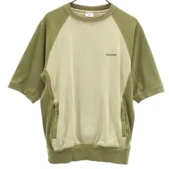 Columbia コロンビア 半袖 スウェット トレーナー S カーキ アウトドア メンズ 古着