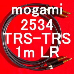 mogami 2534  w / Neutrik Gold Plated Connector TRS ⇔ TRS 1m LR Set