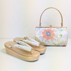 新品】正絹 西陣帯生地 草履バッグセット 24cm 古典柄 01670 - メルカリ