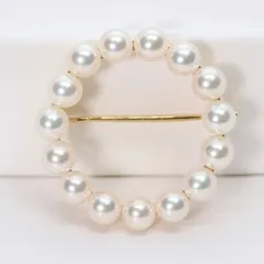 美品✨ミキモト　K18 パール　ブローチ コサージュ　ステッキ　ハット　帽子 MIKIMOTO ミキモト パール 真珠 ブローチ K18イエローゴールド