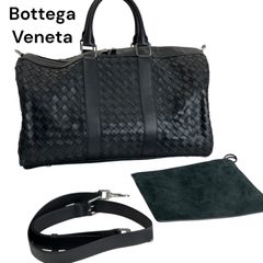 Excellent condition Bottega Veneta Intrecciato Boston bag, black, for men, pre-owned, item number 5D231