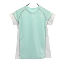 ノースフェイス アウトドア NTW11885 Vネック 半袖 Tシャツ S グリーン系 THE NORTH FACE ロゴ レディース 【中古】  【230907】 メール便可のサムネイル