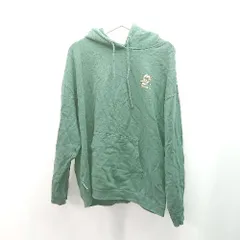 ◇ ELEMENT エレメント フード バックプリント ドクロ ストレッチ 長袖 パーカー サイズXL グリーン レディース E  【1308290029572】のサムネイル